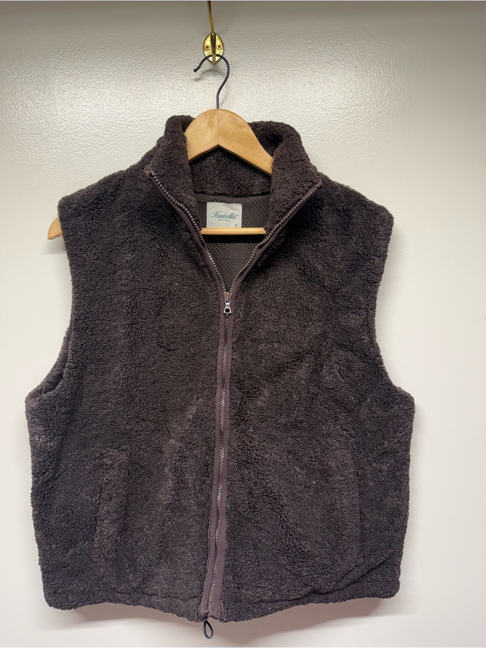 Women's Plush Sherpa Vest - Chocolate Brown